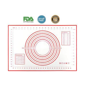 Non Slip Silicone Pastry Mat Baking Mat for Rolling Dough, Baking, Fondant, Pie Crust, Pizza, Bread,