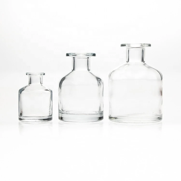 OEM Custom Design 50ml 5cl 1.78oz Empty Round Crystal Glass Fragrance Vase / Reed Diffuser Glass Bottle