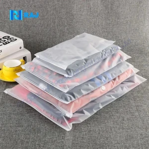OEM Custom Matte/Frosted Biodegradable Zipper Bags T Shirt Swimwear Packing Zip Lock Clothing Bags With Logo