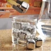 OEM Factory,Dice Whiskey Stones with Tongs , Stainless Steel Ice Cubes,Whisky Stone LFK-IC01