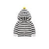 OEM wholesale newborn clothes stripe baby wear cardigan sweater with hood