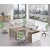 Import Office furniture outlet 6 person mdf office partition wood office workstation from China