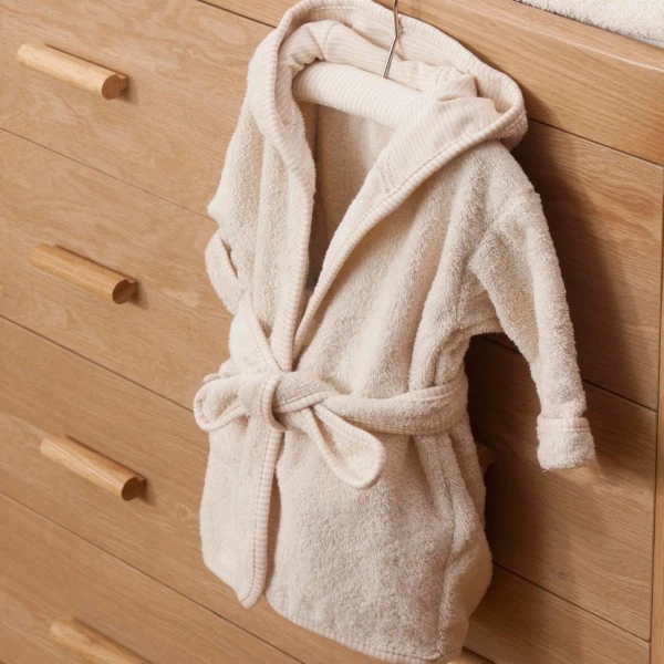 Organic cotton robe hooded bath robe kids bathrobe OEM