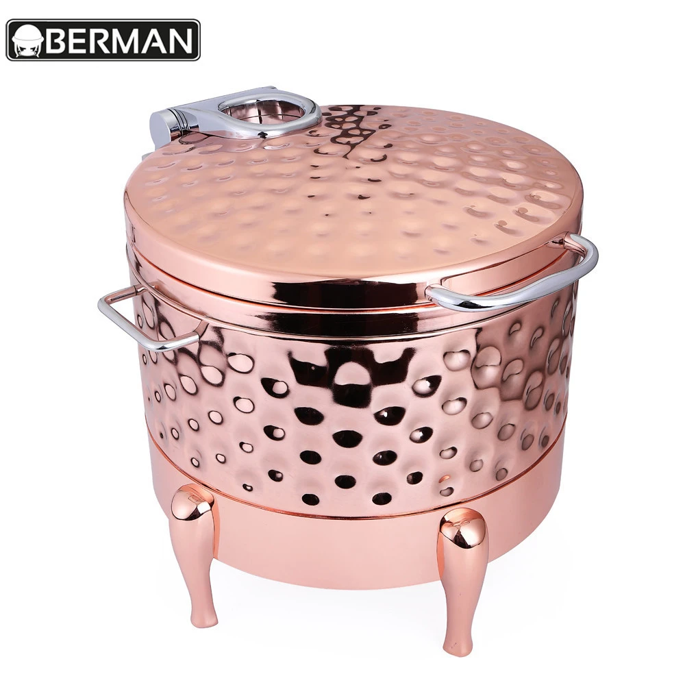 Other hotel stainless steel kitchen electric soup kettle food warmer elegance chafing dish for buffet