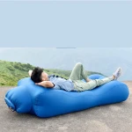 Outdoor Folding Fast Inflatable Air Lounge Lazy Sofa Lay Bed Air Sleeping Bag Beach Bean Bag