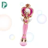 Outdoor girls fairy light magic bubble wand stick bubble toys with music