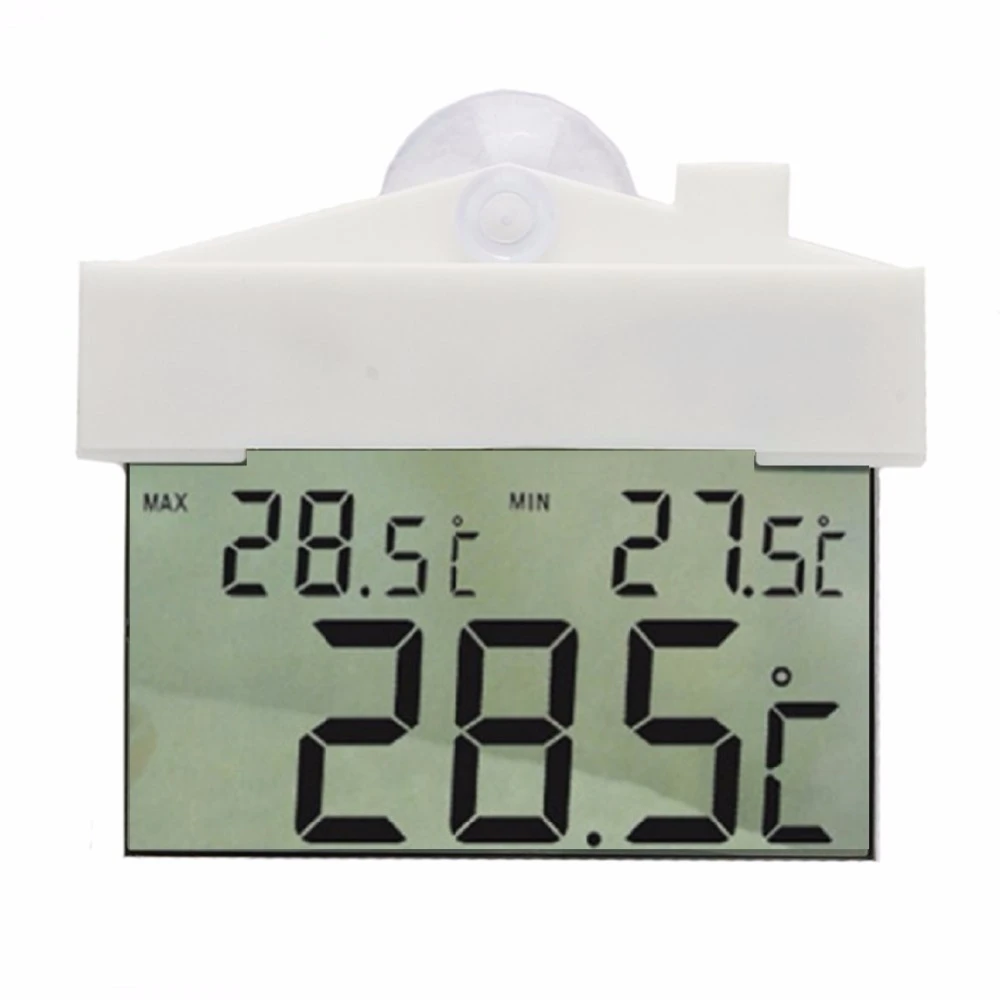 Outdoor Weather Station LCD Digital Window Thermometer Hygrometer