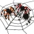 Import Party Decoration Supplies Simulation Halloween Plastic Toy Spiders from China