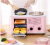 PENGFAIES 3 in 1 fried boiled toast breakfast-cooker multi-function toaster cooker machine