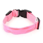 Pet Industries Metal Buckle Pet LED Dog Collar Available in 7 Colors & 4 Sizes Safety Night Visible LED Pet Collar Adjust