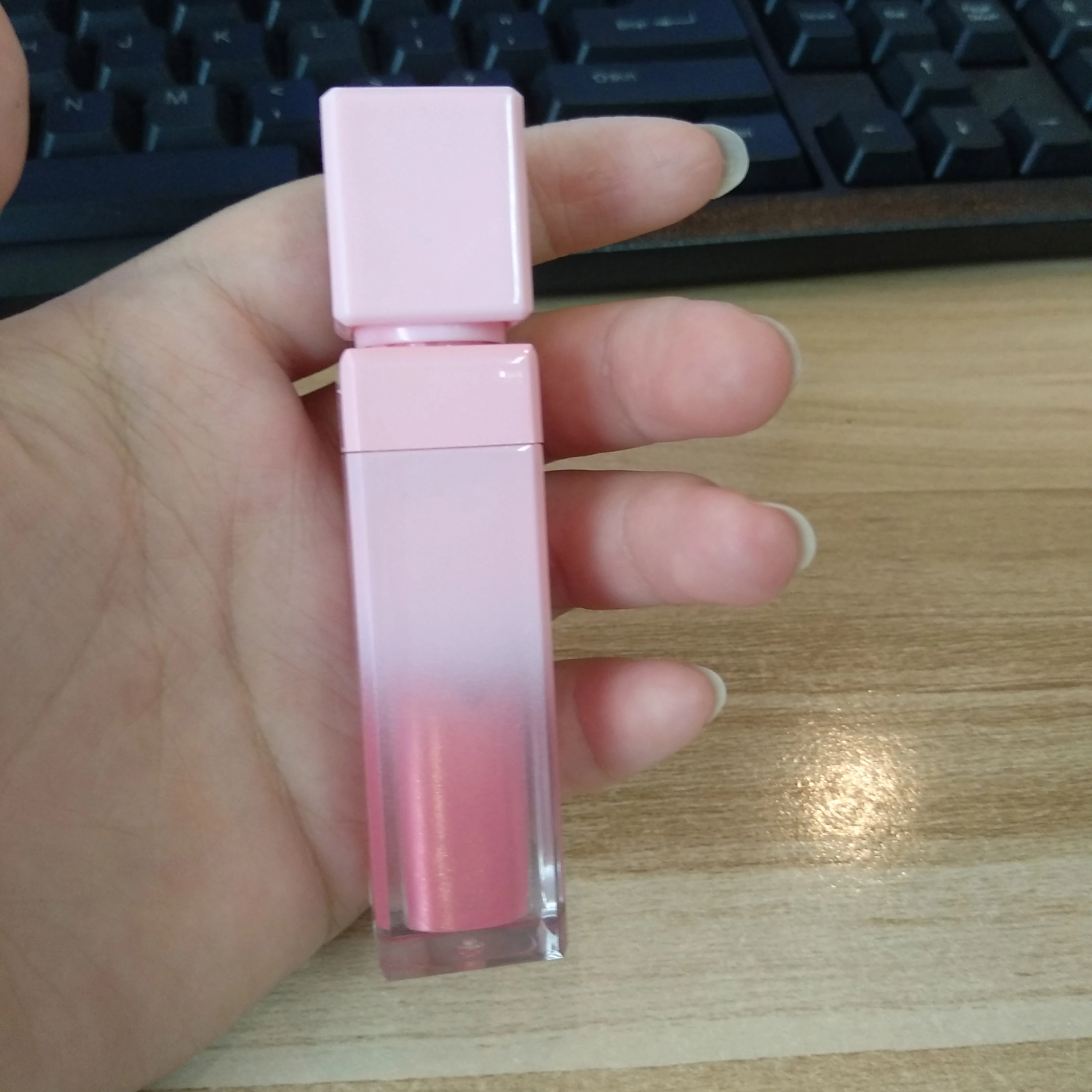Pink series lip gloss tube beauty multicolored lip glaze no logo