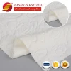 plain jacquard poly spun white chinese flower fabric textile for garment
