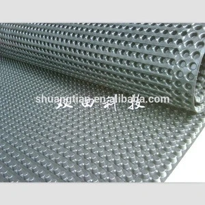 Plastic drain sheet HIPS plastic drainage sheet HDPE drainage board For Basement Parking and Roofing