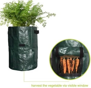 Plastic garden vegetable planter with handles 10 gallon grow bag potato planter bags