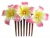 Import Plastic hair forks with flower inserted comb hair onements accessories from China