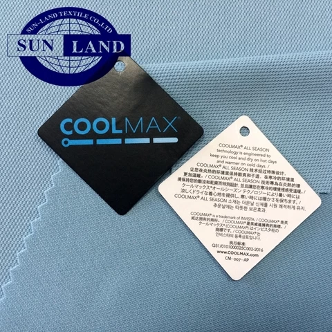 100% polyester moisture wicking absorbing dry fit double pique cool max mesh fabric