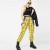 Import Popular 2021 hot style women&#x27;s streetwear style yellow Plaid pocket suspender trousers bib pants overalls from China