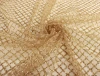 Popular anti-static and anti-wrinkle curtain 100% polyester fabric gold sequin lattice home textile