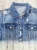 Import Popular Casual Fancy Short Tops Medium Blue Jeans Denim Women Jacket fade color denim jacket from China