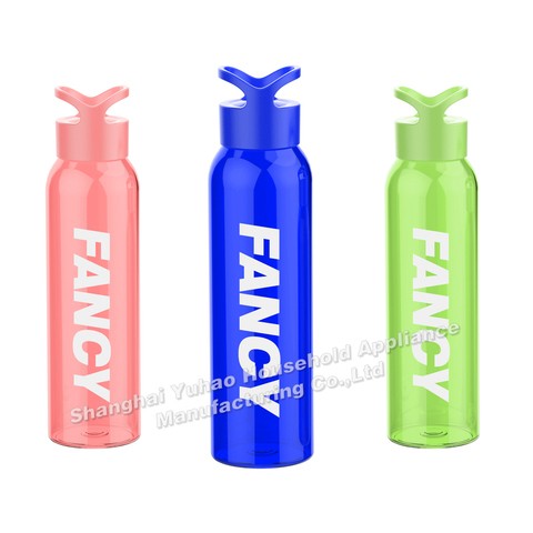 Popular Design 650ml 22oz Fit Car Cup Holder BPA Free AS Plastic Water Bottle