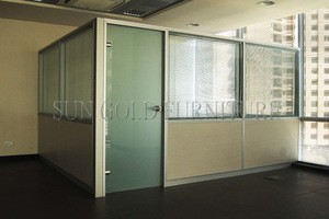 Popular Office Space Seperation Modern Office Glass Partition with Sliding Door(SZ-WS685)