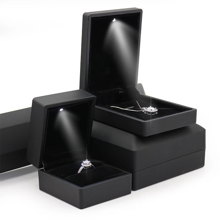 Popular  Ring Pendant Necklace Led Light Jewelry Box jewelry packaging box