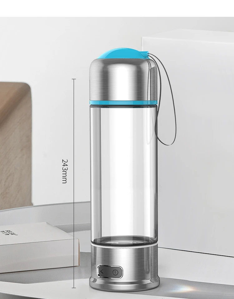 Portable Chargeable 400ml Hydrogen Rich Water Cup Hydrogen Water Bottle Generator