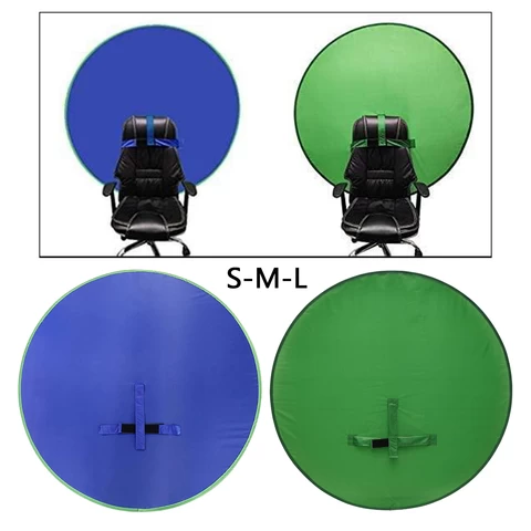 Portable Fold Green Blue Screen Backdrops Chair Photography Background Reversible Studio Collapsible Green Screen for webcam