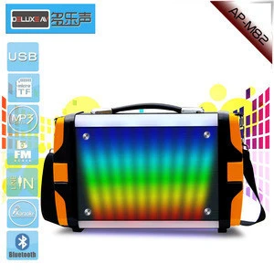 portable speaker with RGB light for out door use with karaoke function