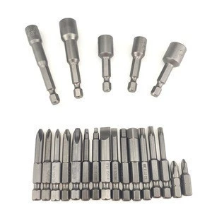 power nut driver drill bit set for large head screw pins