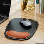 Premium Water Proof Gaming Ergonomic Wrist Rest PU Leather Custom Mouse Pad with Custom Logo Printed