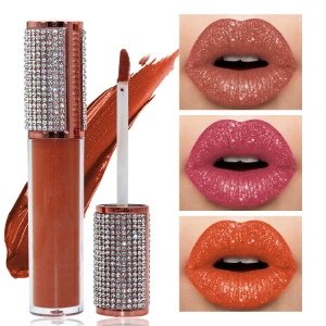 Private Label Moisturizing Lip Plumping Gloss Glitter Pigmented Matte Liquid Lipstick Lip Plumper
