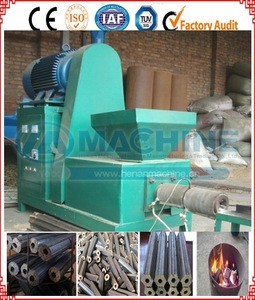 Professional production wood charcoal bar extruder/ factory directly sale automatic coal briquette press machine