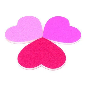 Promotional High Quality Professional Sandpaper Small Nail File Eco - friendly Custom Pink Heart Shape 150 Grit Nail File