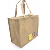 Promotional wholesale jute fabric shopping bag beach jute bag