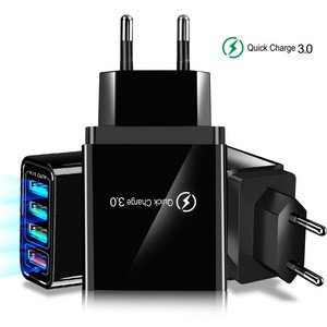 QC3.0 4-Port USB Wall Quick Charger Multi-Port Travel Charger QC 3.0 4 USB Charging Station