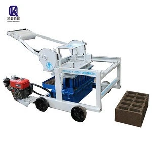 QTM4-40 Moving Diesel Engine Sand Brick Interlocking Block Making Machine for Sale