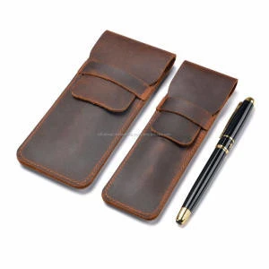 Quality Beautiful Handmade Genuine leather Pen &amp; Pencil Bag