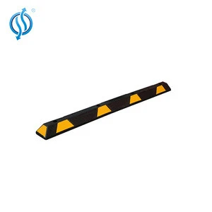 Quality reflective anti UV rubber parking curb stop 1650mm wheel stopper