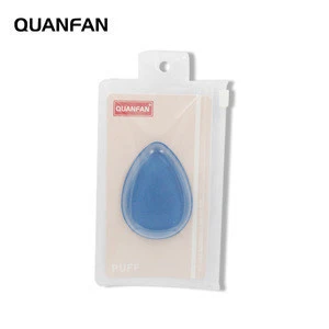 QUANFAN 1PCS Water-drop Washable Latex-free Sponge+PU Silicone Double Side Makeup Puff Foundation Cosmetic Powder Puff