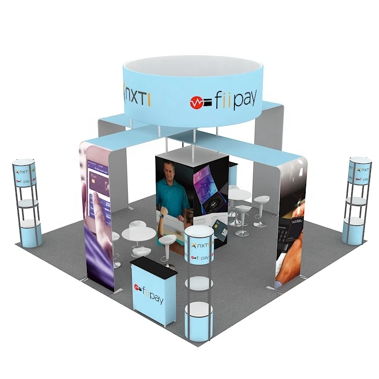 Quick Setup Stand Fair Reusable Aluminum Portable Exhibition Display Booth 20 x 20 Trade Show Booth