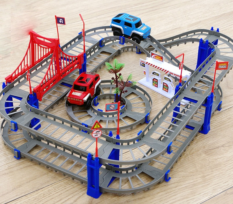 Buy Rail Car Self Assembling Electric Train Car Diy Rc Race Tank Track ...