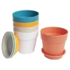Recyclable Biodegradable Flower Plant Pot with Tray