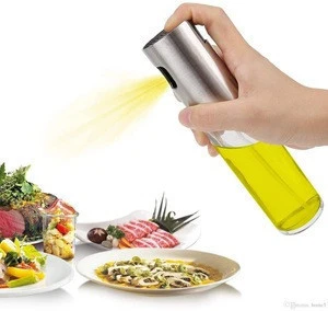 Refillable Stainless Steel Glass Essential Misto Cooking Oil And Vinegar Bottle Dispenser Olive Oil Sprayer