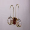 Residential gold oval shape bubble glass 12W LED wall lamp
