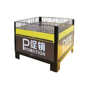 Retail Sale Display Counter Supermarket Promotion Table With Cabinet For Sales