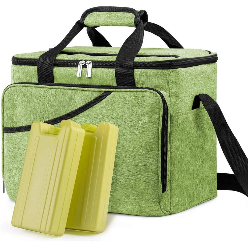 reusable thermal insulated grocery cool carry cooler lunch bag for frozen food