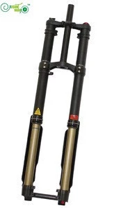 RisunMotor DNM Bike Fork USD-8 Double Shoulder Downhill DH/ FR Front Fork Bicycle Air Suspension Travel 203mm Stealth Bomber