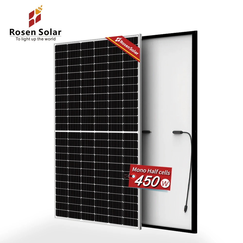 Rosen Hot Sell 450W 550W 600W Half Cell PV Module Mono Solar Panel 5BB 9BB