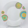 Round edge fine quality flat meat plates for food